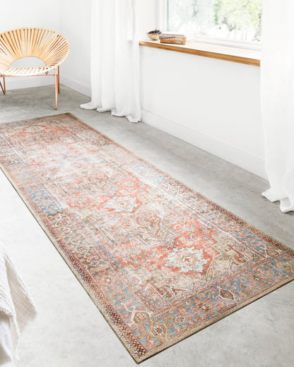 Eleanor Rug in Terracotta/Sky