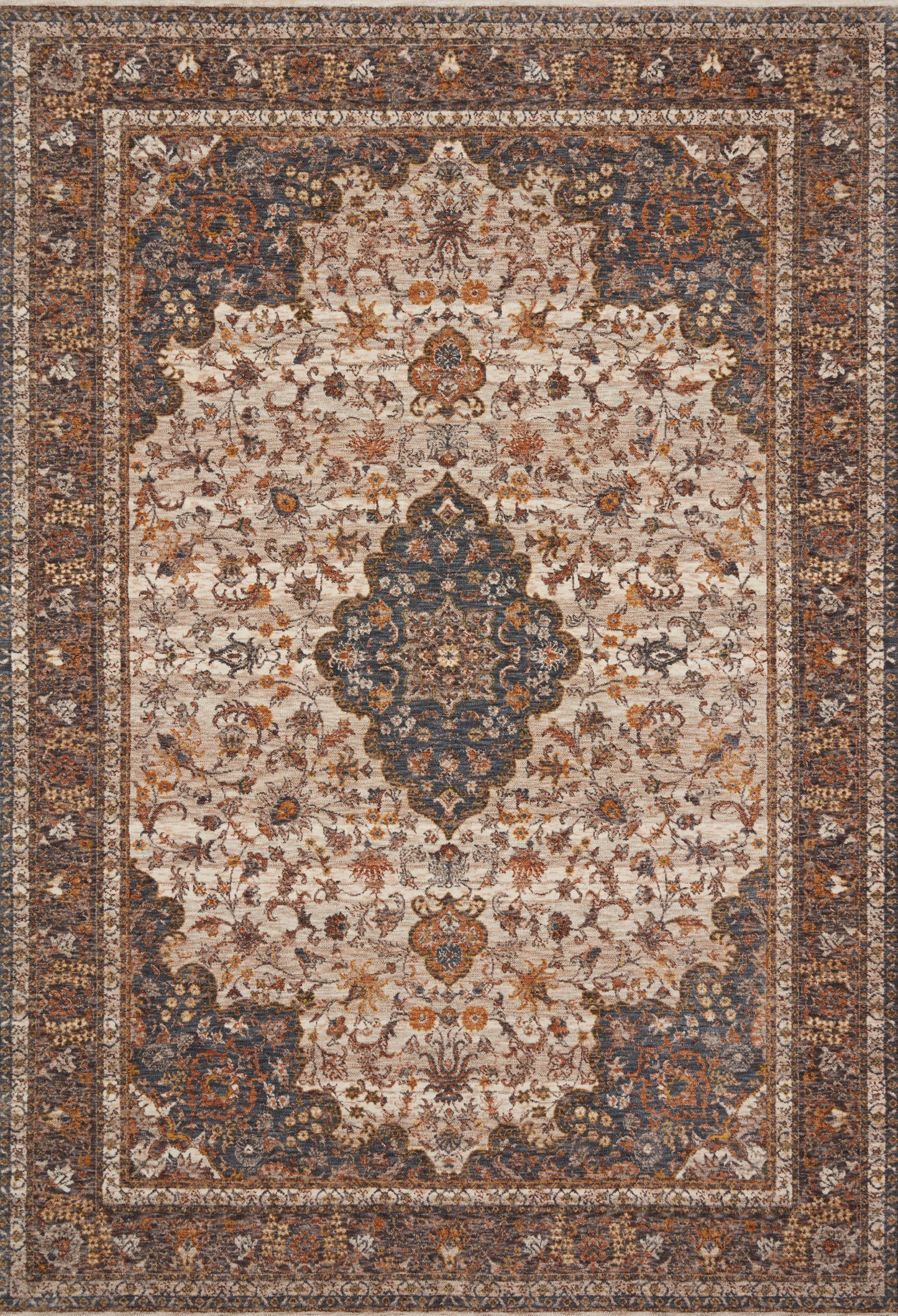 Leanna Rug in Natural/Ocean