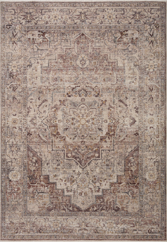 Lisbon Rug in Berry/Stone