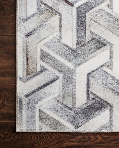 Maddox Rug in Silver/Ivory