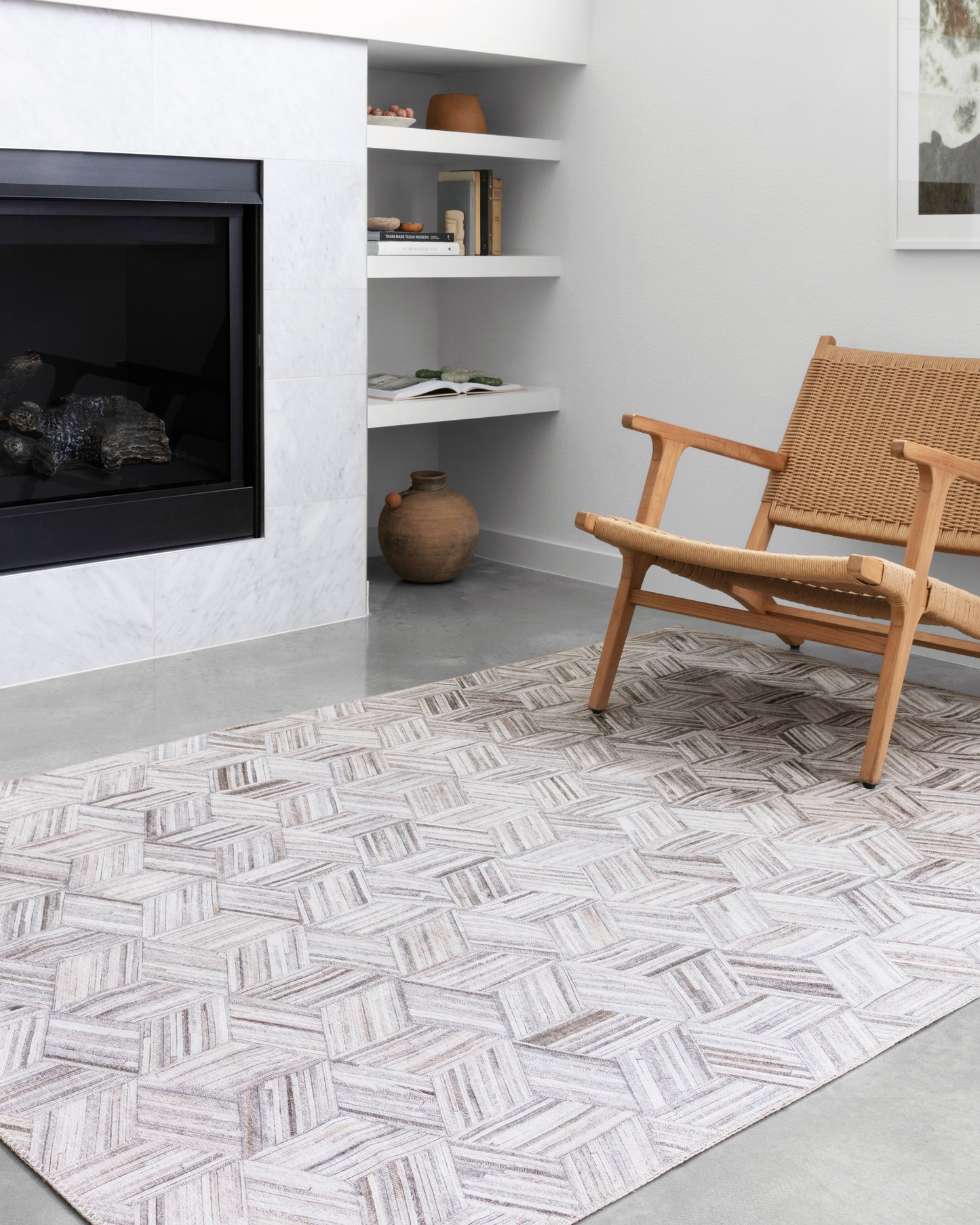 Maddox Rug in Light Grey/Ivory