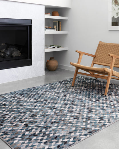 Maddox Rug in Ocean/Grey
