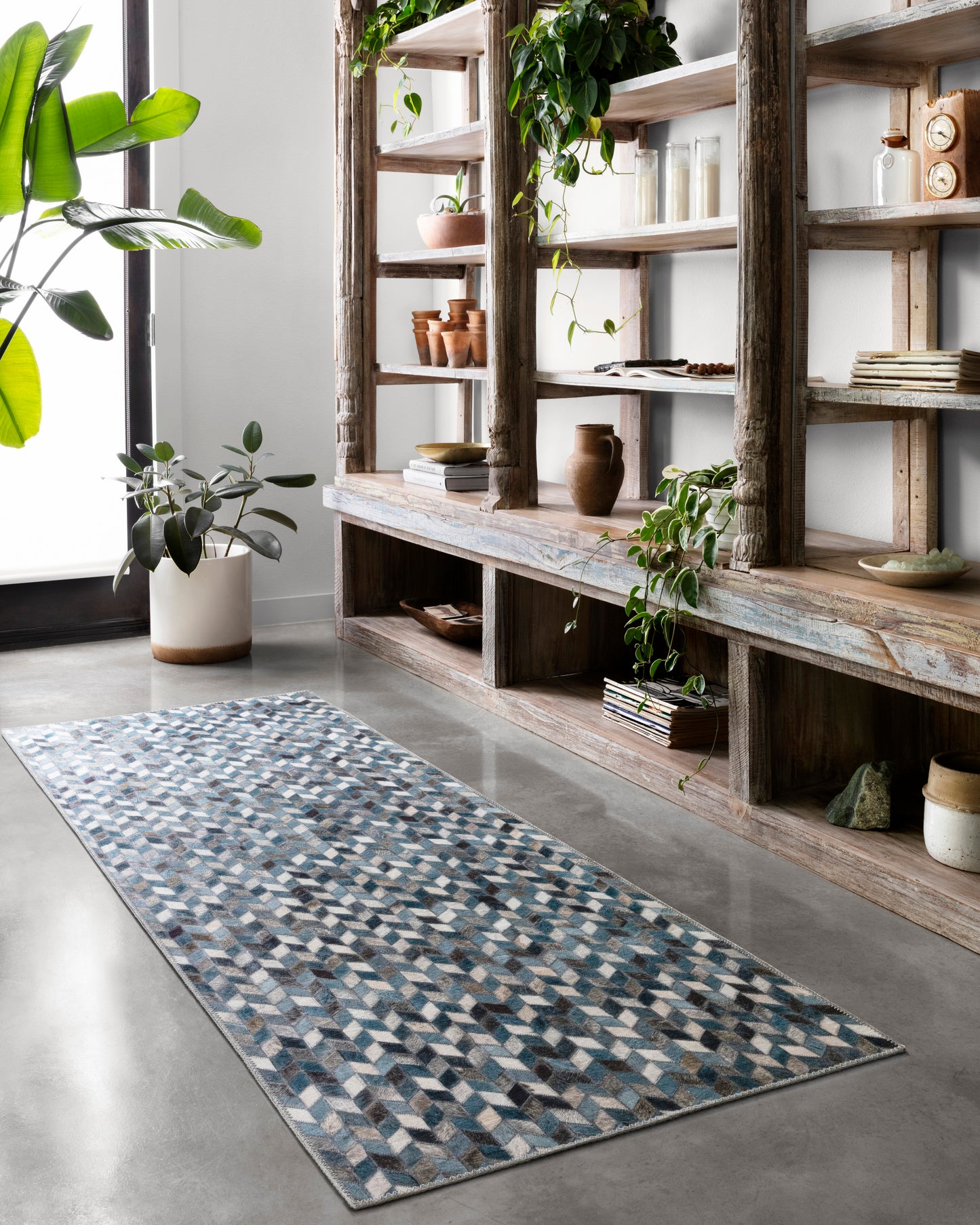 Maddox Rug in Ocean/Grey