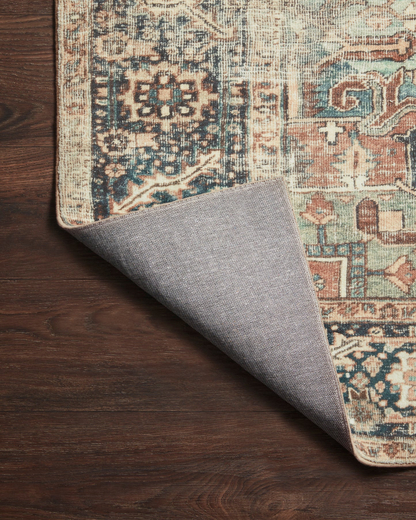 Fable Rug in Terracota/Lagoon