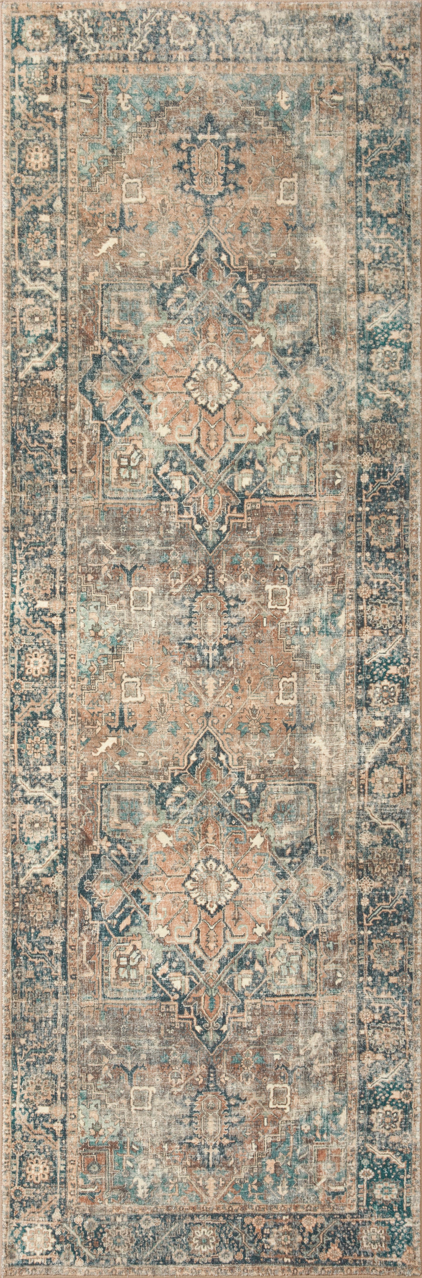 Fable Rug in Terracota/Lagoon