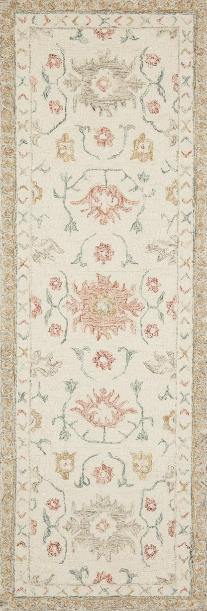 Kelly Rug in Ivory/Rust