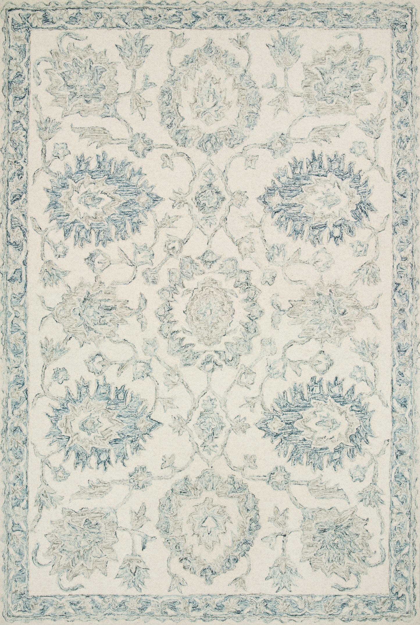 Kelly Rug in Ivory/Blue