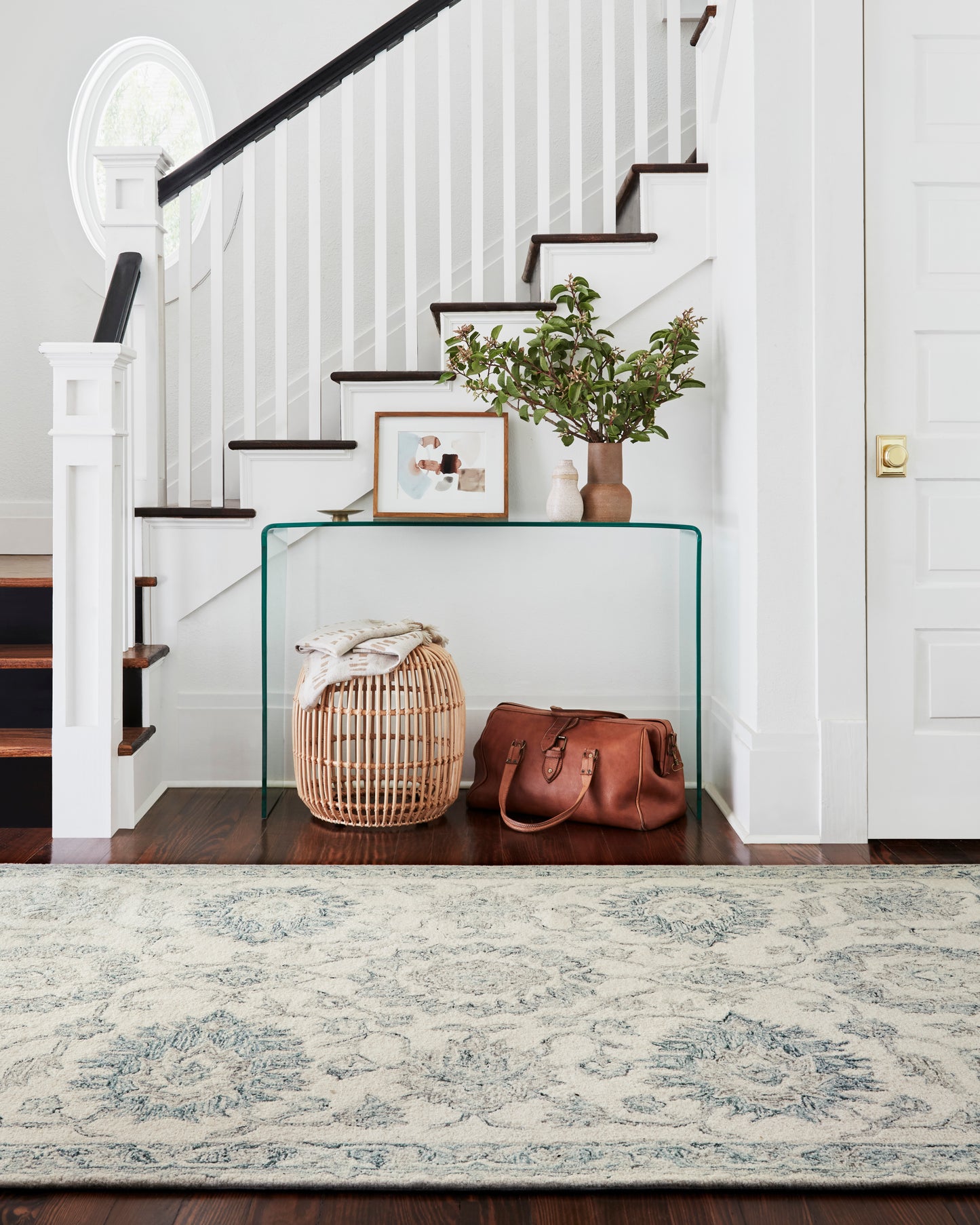 Kelly Rug in Ivory/Blue