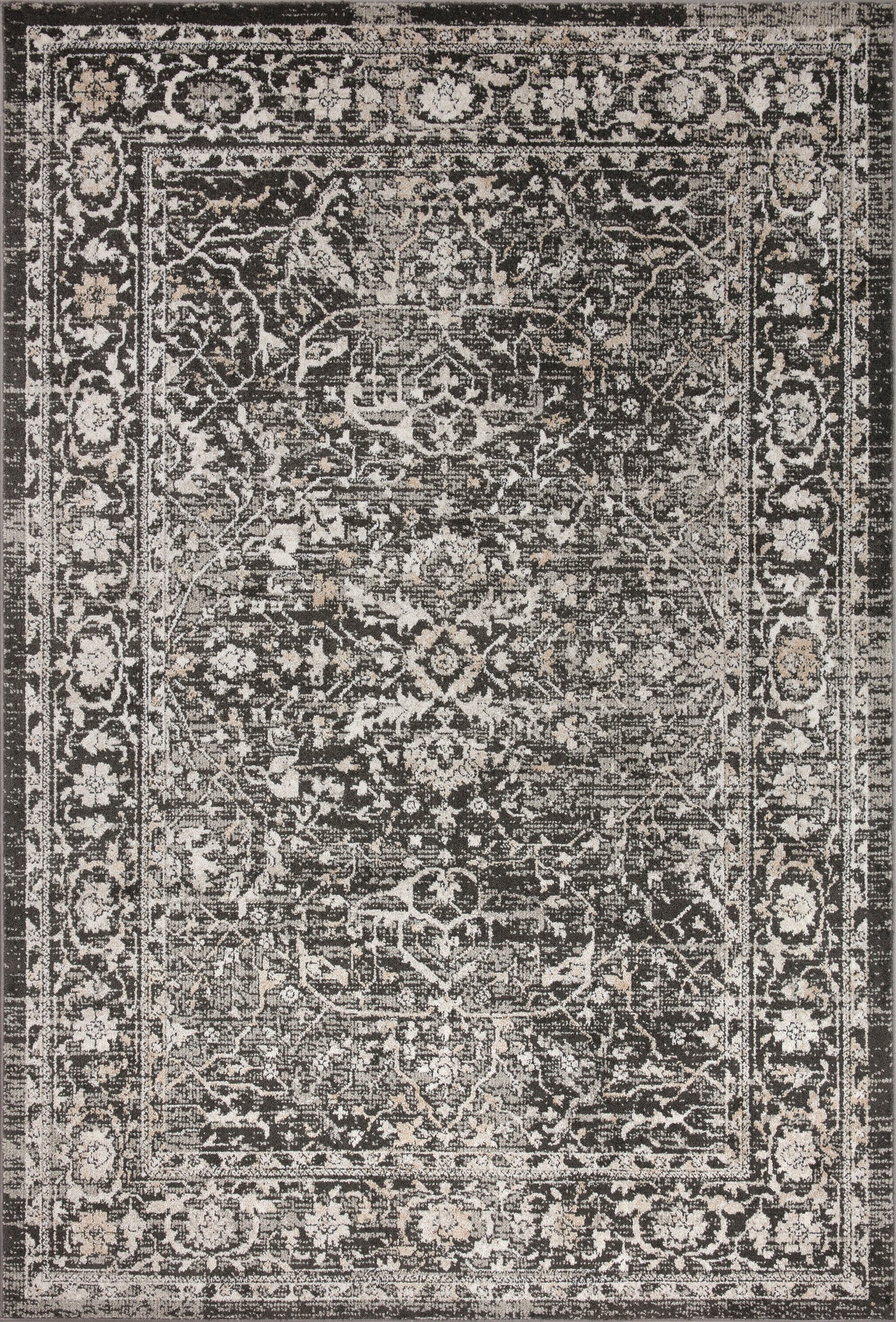 Ivy Rug in Charcoal/Silver