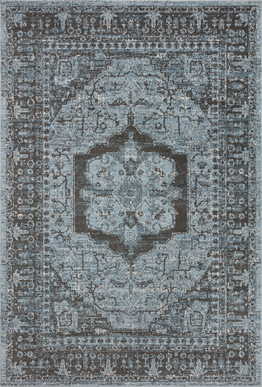 Ivy Rug in Sky/Charcoal