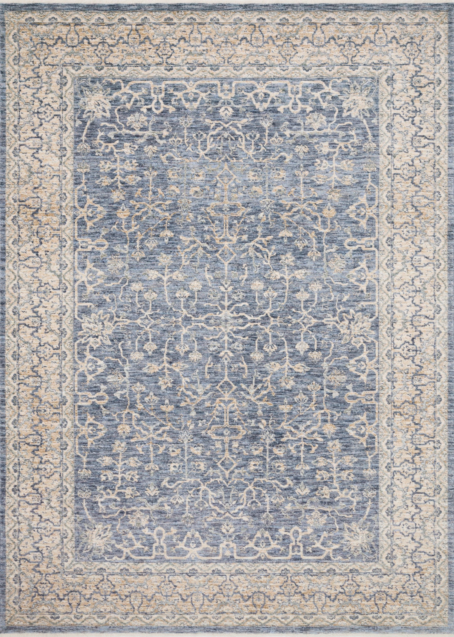 Emma Rug in Dark Blue/Ivory