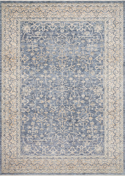 Emma Rug in Dark Blue/Ivory