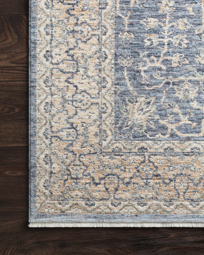 Emma Rug in Dark Blue/Ivory