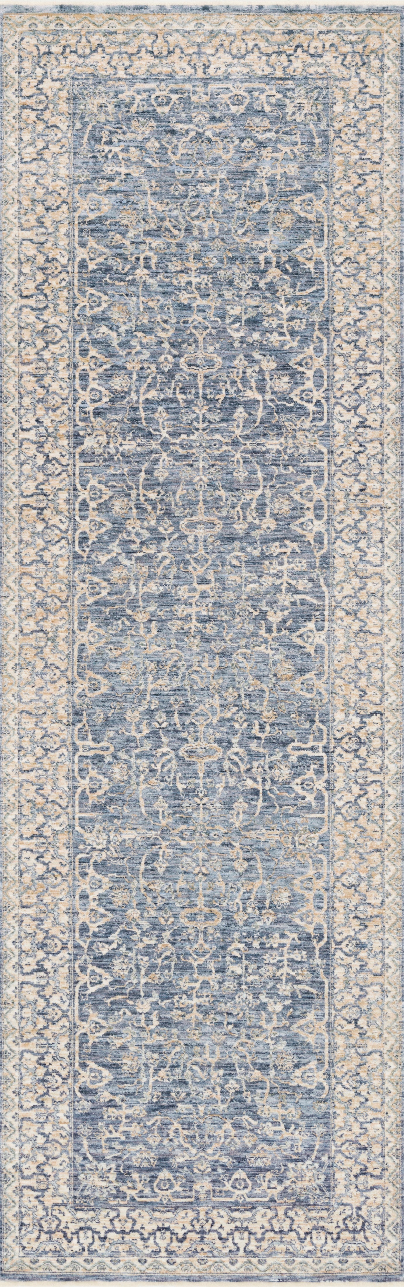 Emma Rug in Dark Blue/Ivory