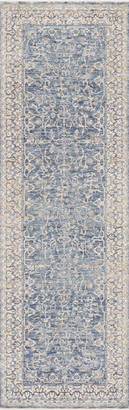 Emma Rug in Dark Blue/Ivory