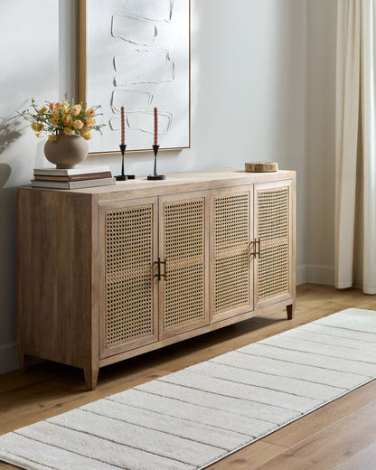 Parker Rug in Ivory Stripe