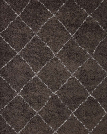 Plume Shag Rug in Bark/Grey