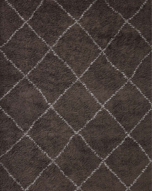 Plume Shag Rug in Bark/Grey