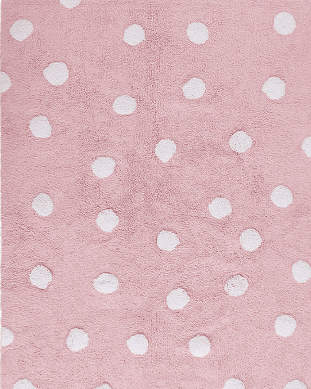 Washable rug in Polkadots Pink