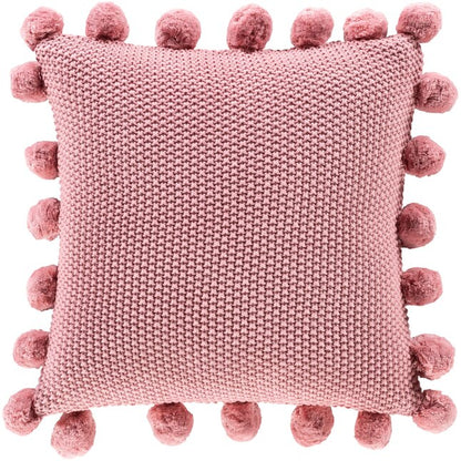 Pomtastic Knitted Cushion in Pink