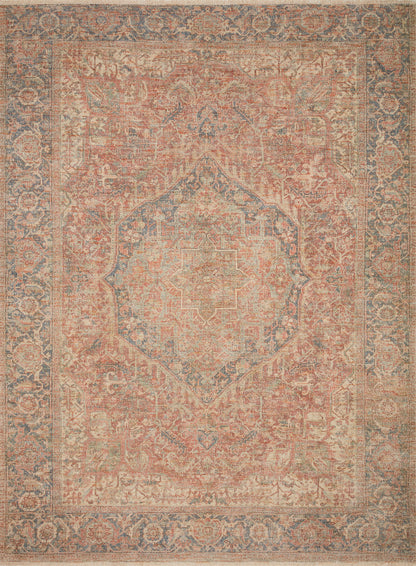 Priya Rug in Brick/Navy