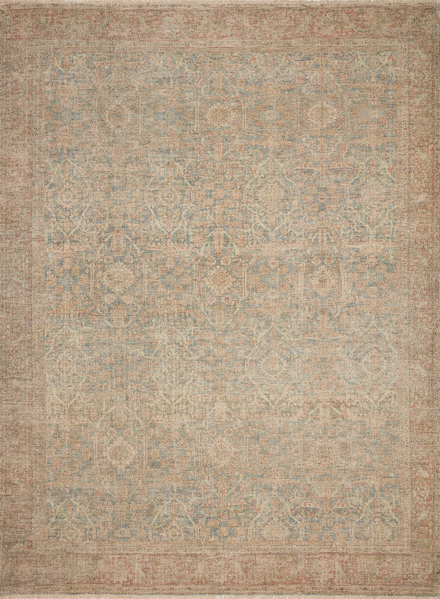 Priya Rug in Denim/Rust