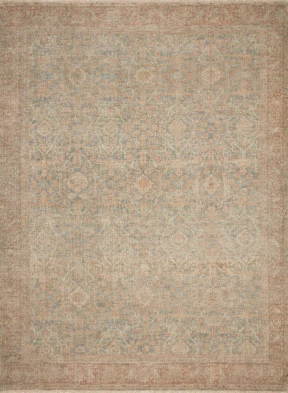 Priya Rug in Denim/Rust