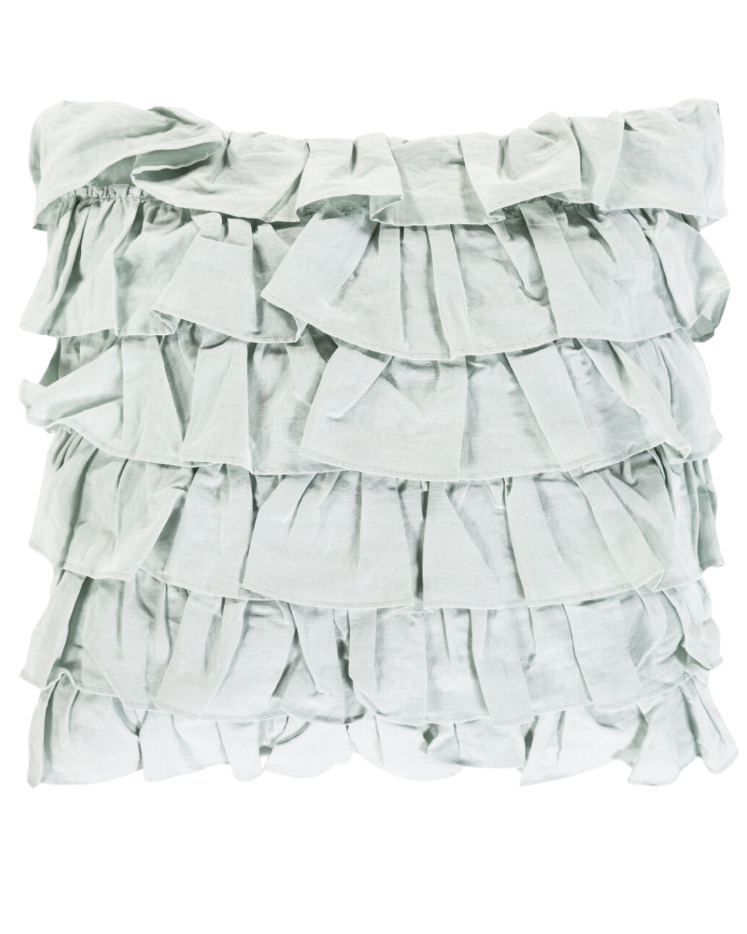 Ruffle Cushion in Baby Blue