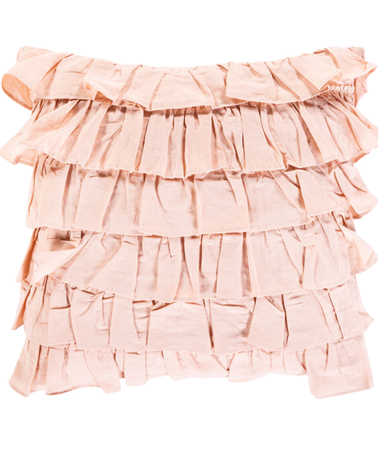 Ruffle Cushion in Pink