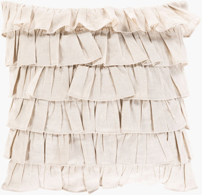 Ruffle Cushion in White