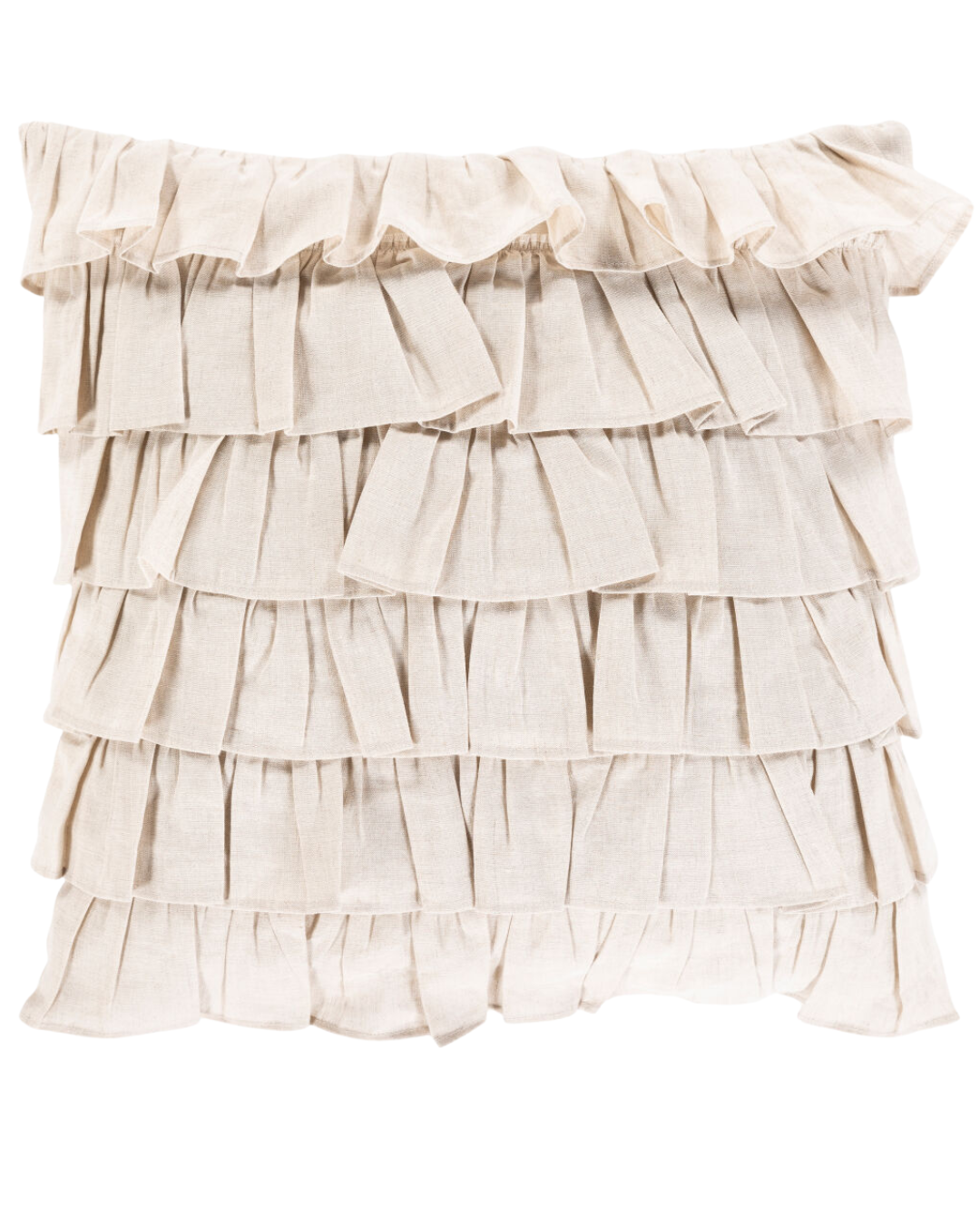 Ruffle Cushion in White
