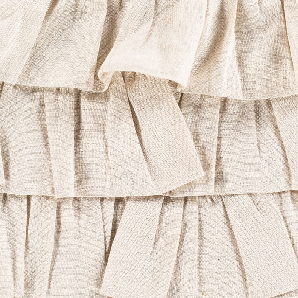 Ruffle Cushion in White