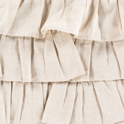 Ruffle Cushion in White