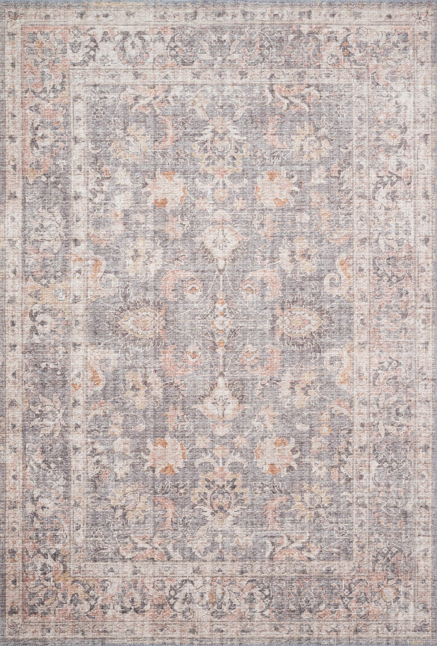 Sophie Rug in Grey/Apricot