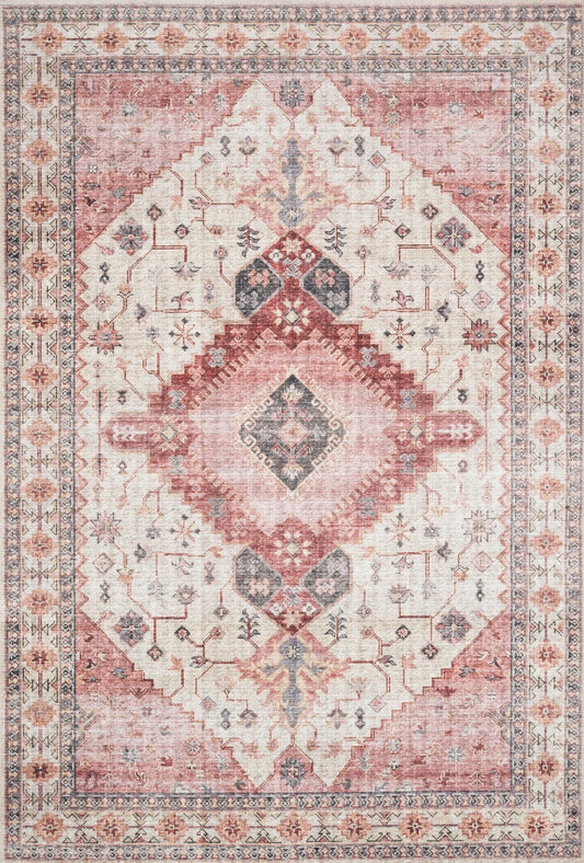 Sophie Rug in Ivory/Berry