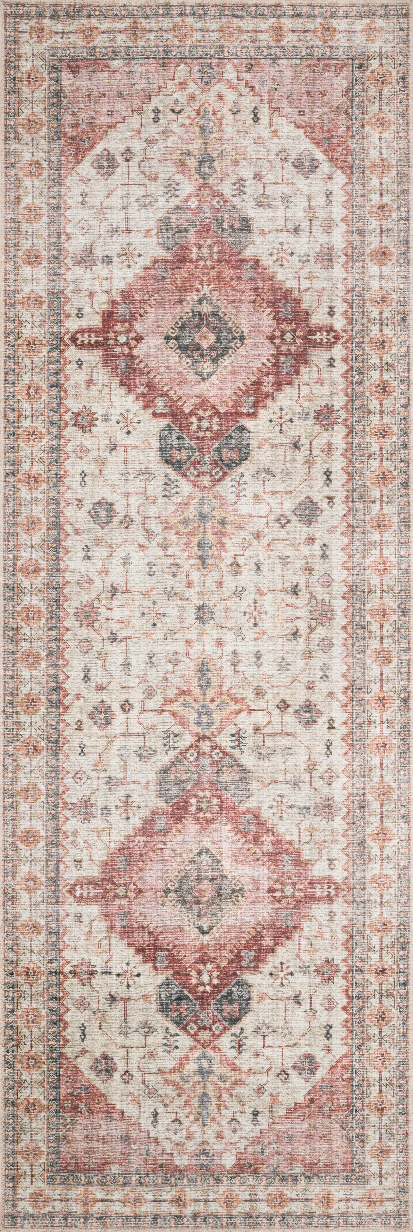 Sophie Rug in Ivory/Berry