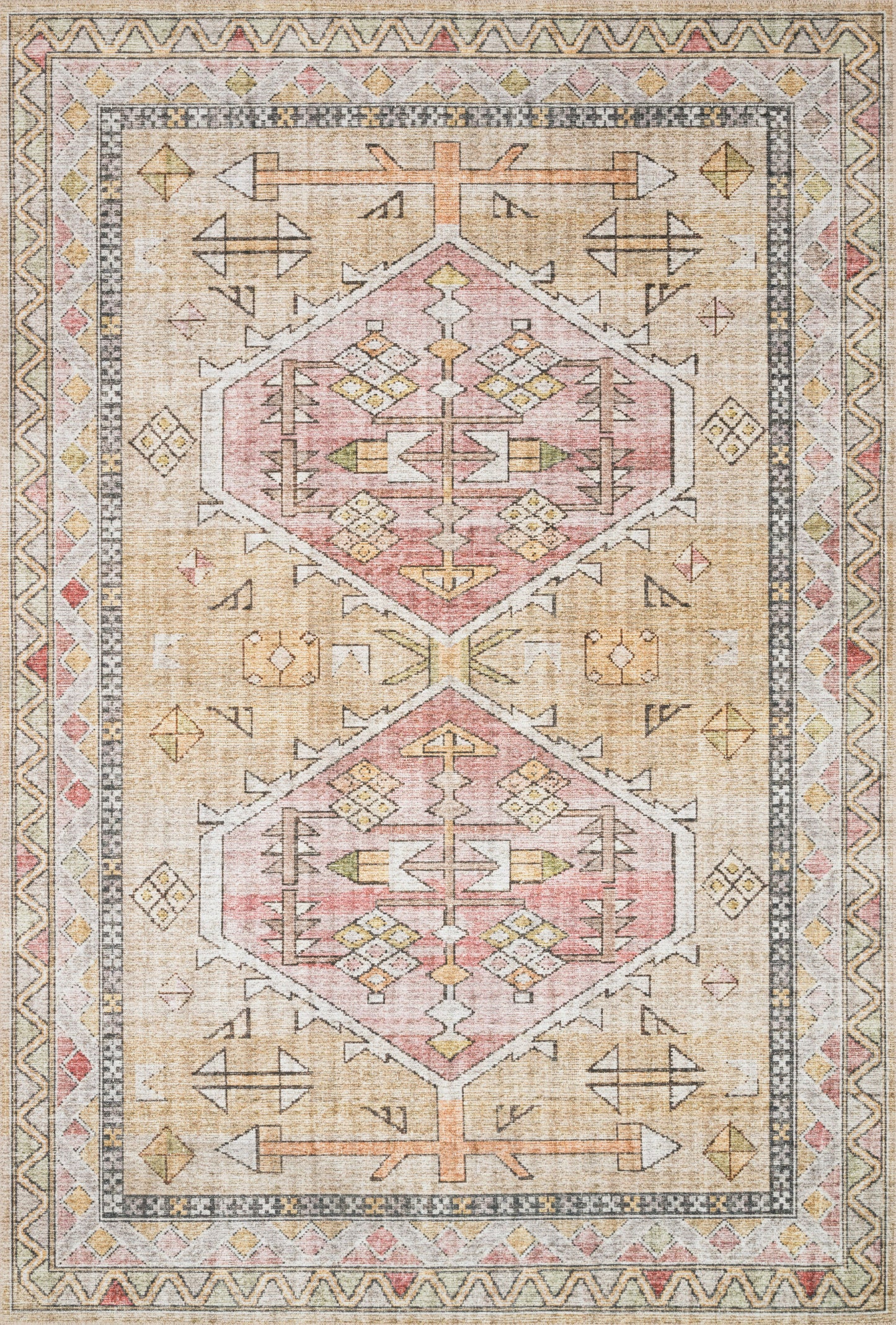 Sophie Rug in Gold/Blush