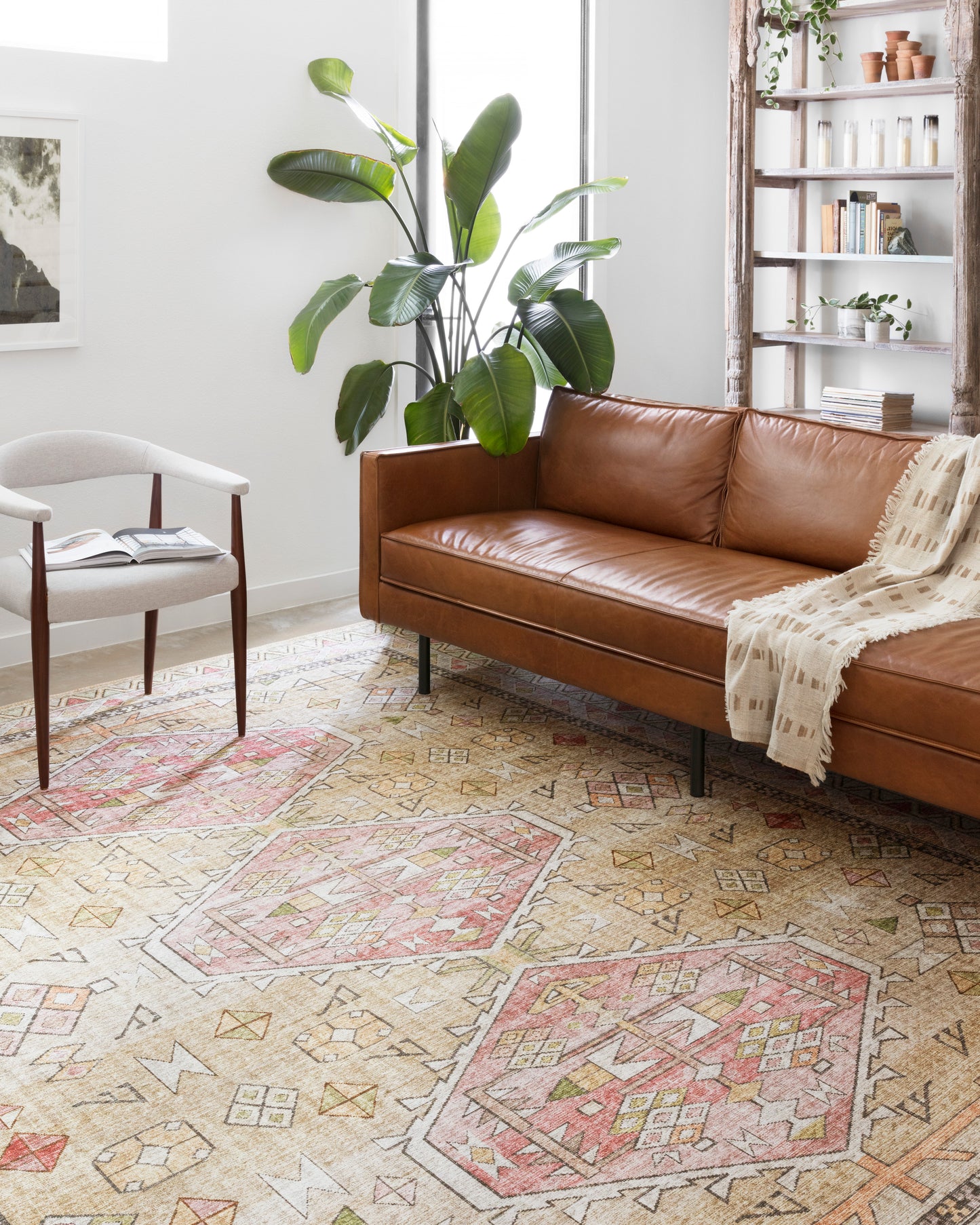 Sophie Rug in Gold/Blush