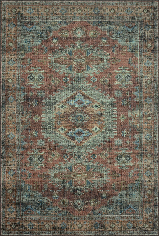 Sophie Rug in Terracotta/Sky