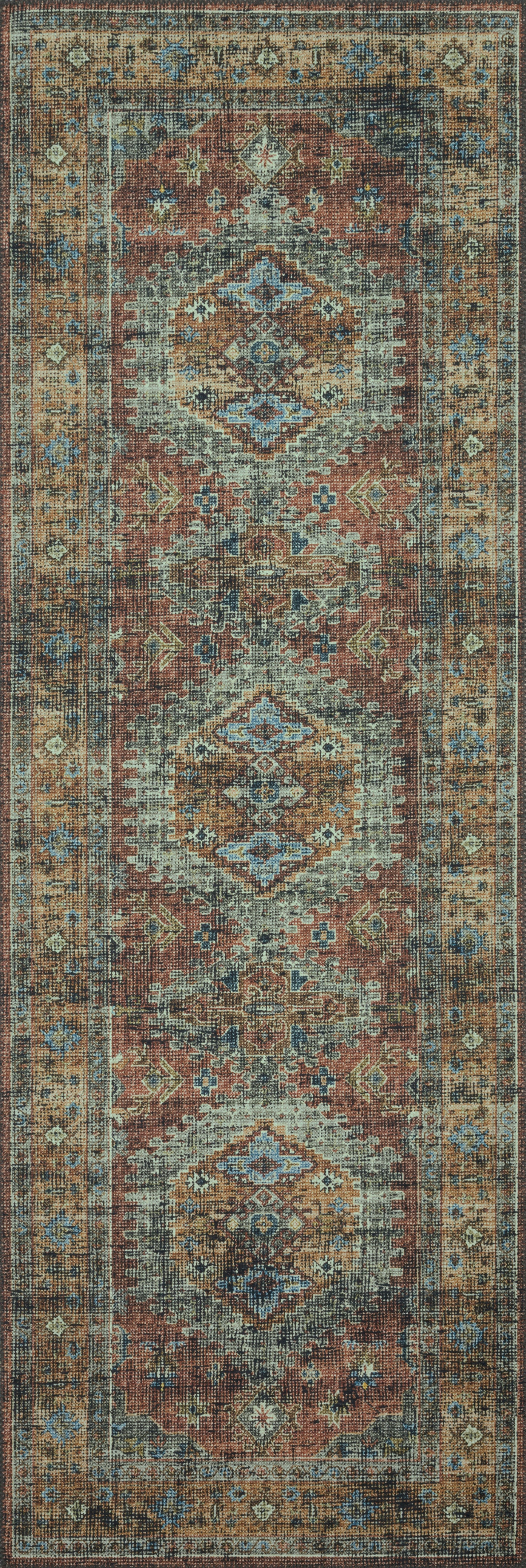 Sophie Rug in Terracotta/Sky