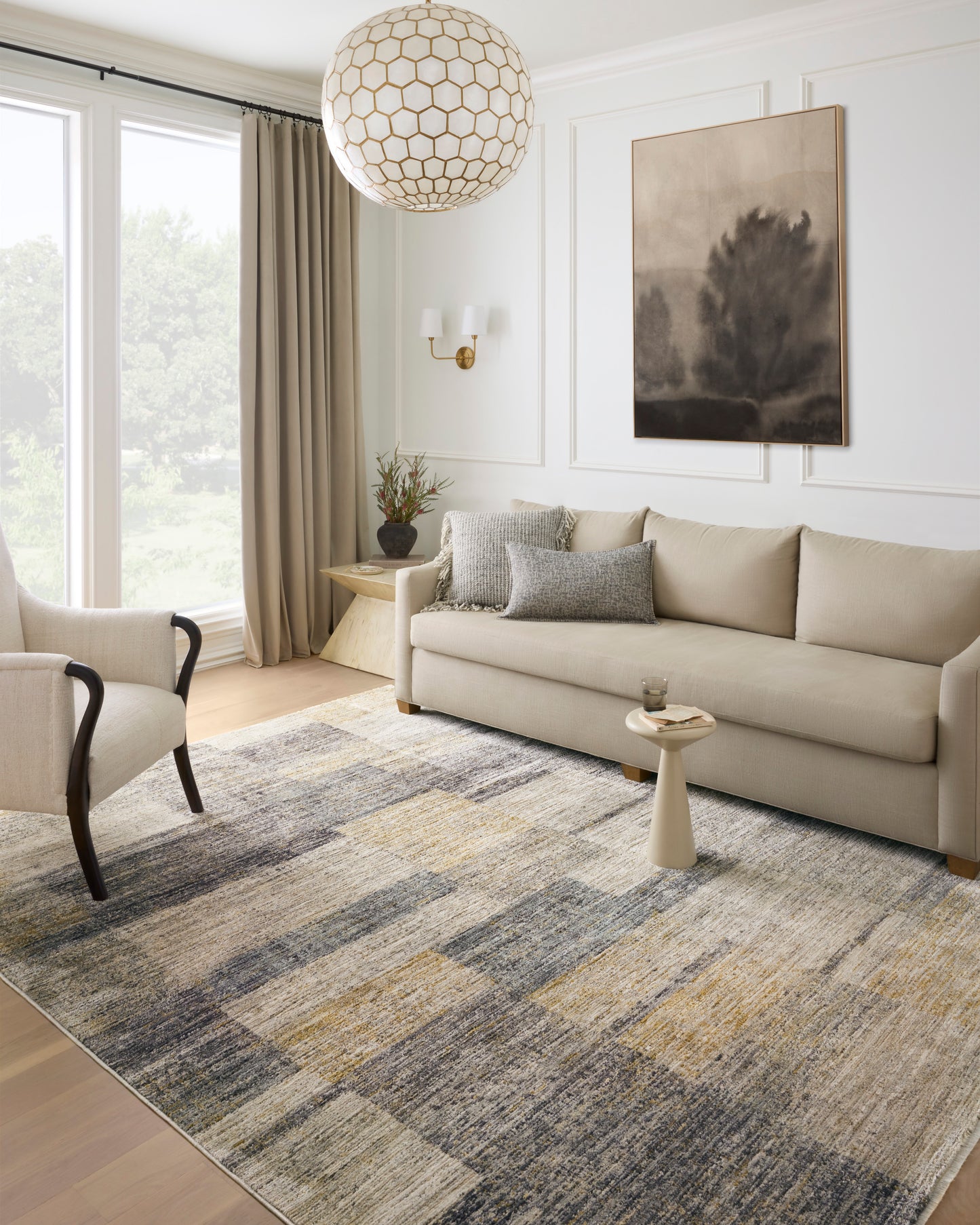 Soho Rug in Grey/Gold
