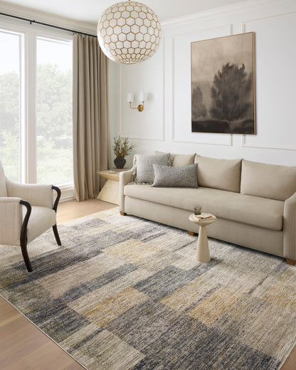 Soho Rug in Grey/Gold