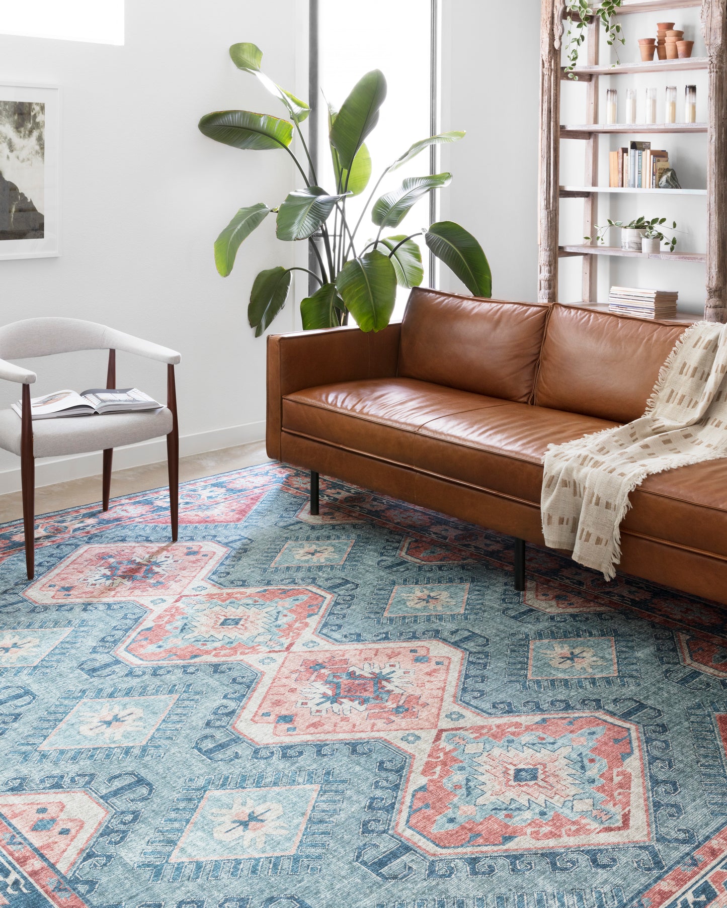 Sophie Rug in Turquoise/Terracotta