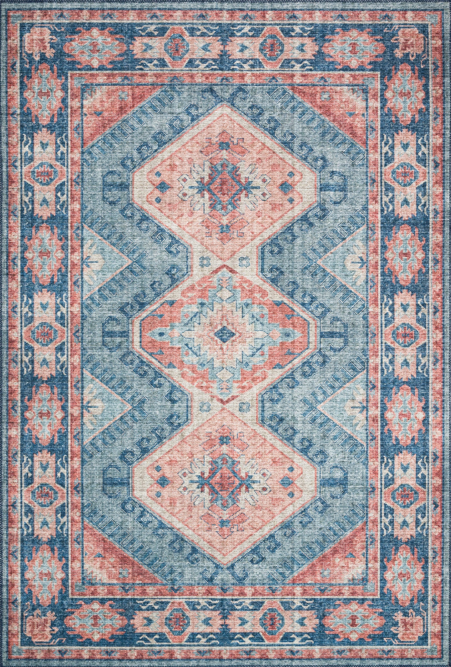 Sophie Rug in Turquoise/Terracotta