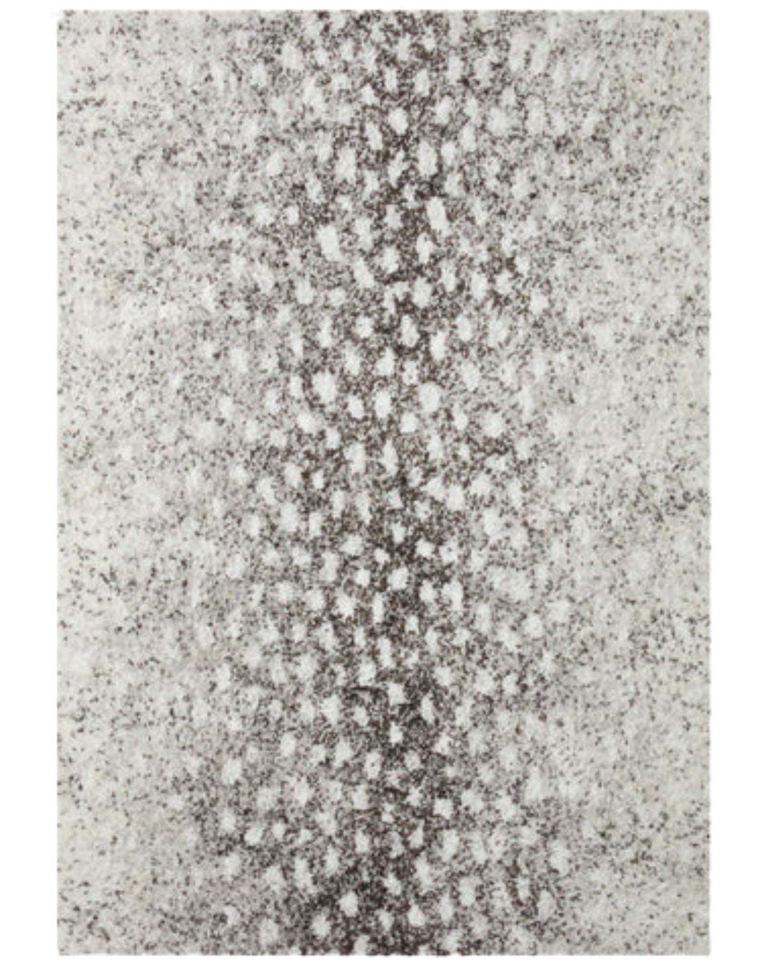 Plume Shag Rug in 01 Grey/White