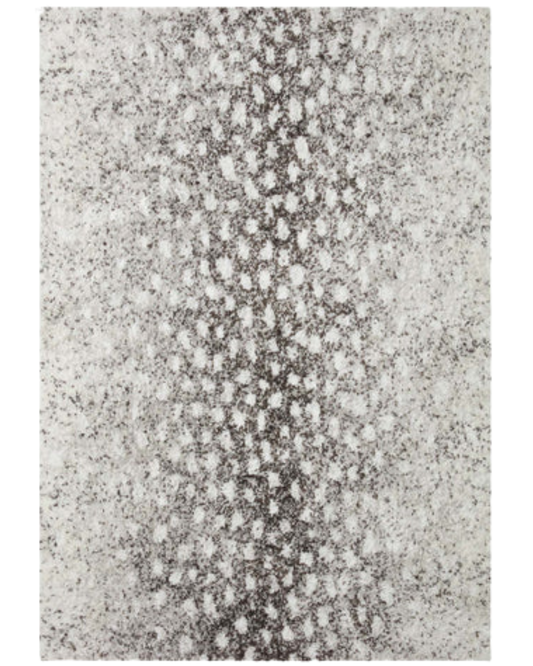 Plume Shag Rug in 01 Grey/White