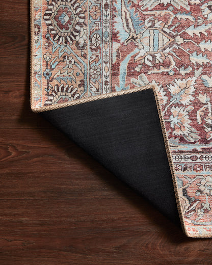 Freya Rug in Tomato/Teal