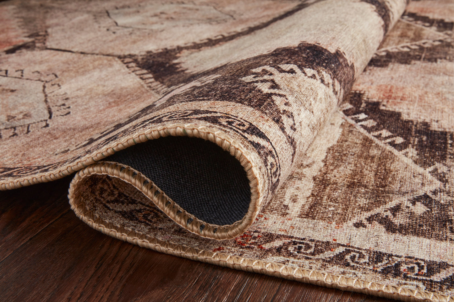 Freya Rug in Graphite/Blush