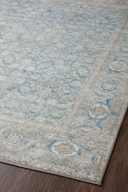 Freya Rug in Ocean/Silver