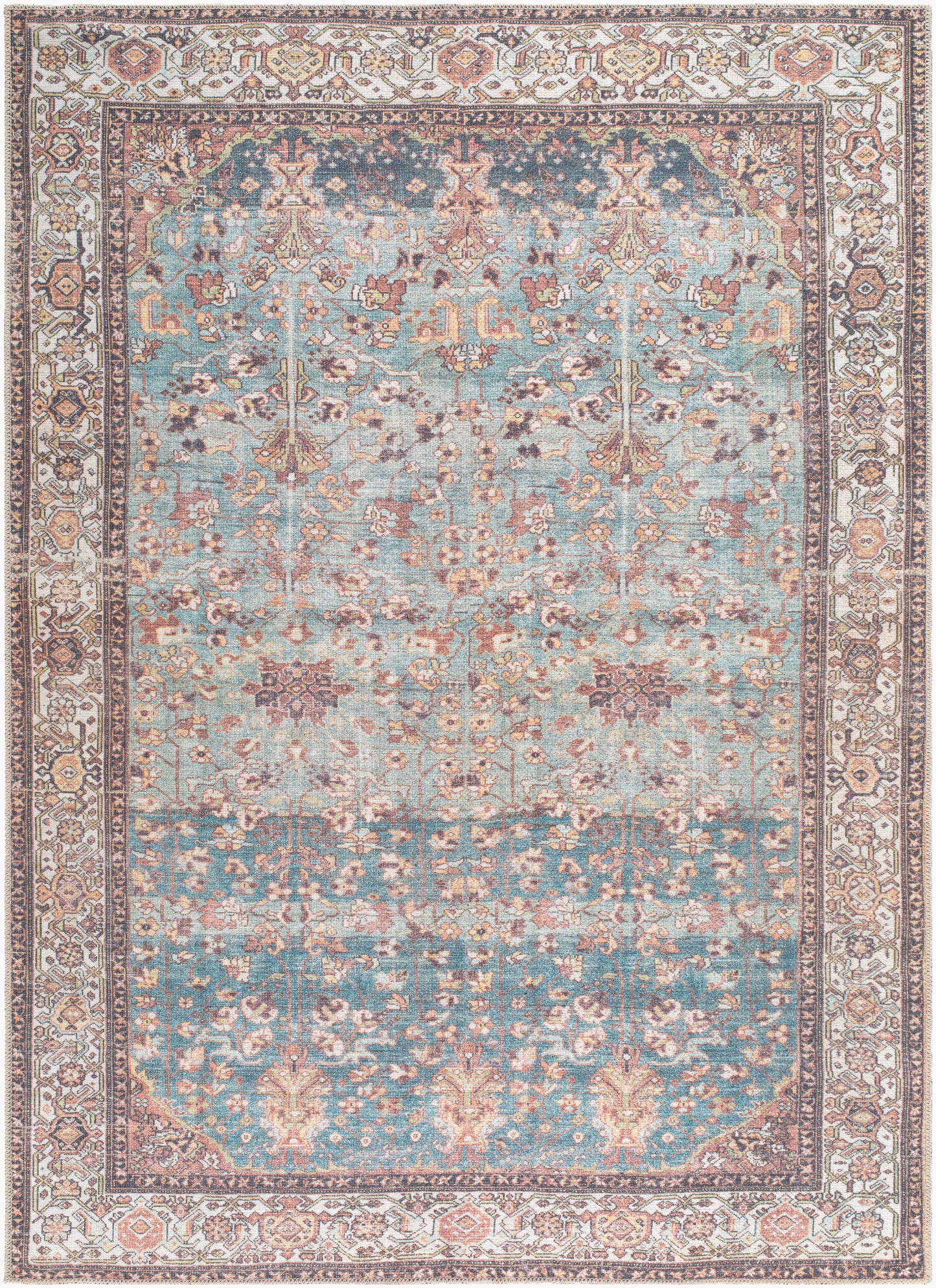Lana Rug in Vintage Aqua